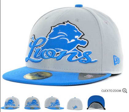 Detroit Lions New Era Script Down 59FIFTY Hat 60d08
